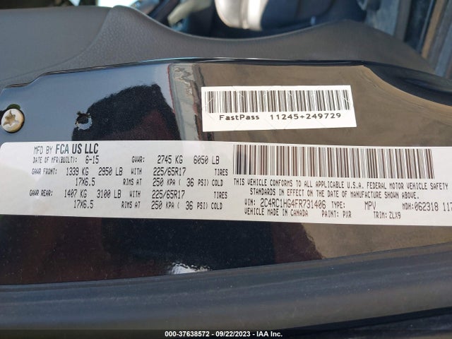 2C4RC1HG4FR731406 Chrysler Town & Country S