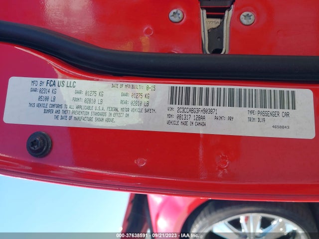 Chrysler 300 S 2015 2C3CCABG3FH903871 Image 9