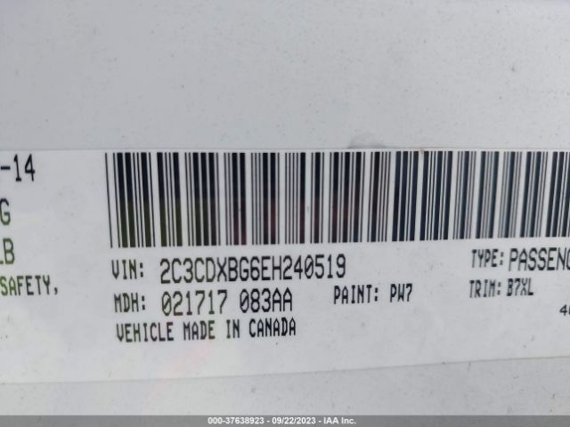 2C3CDXBG6EH240519 Dodge Charger Se
