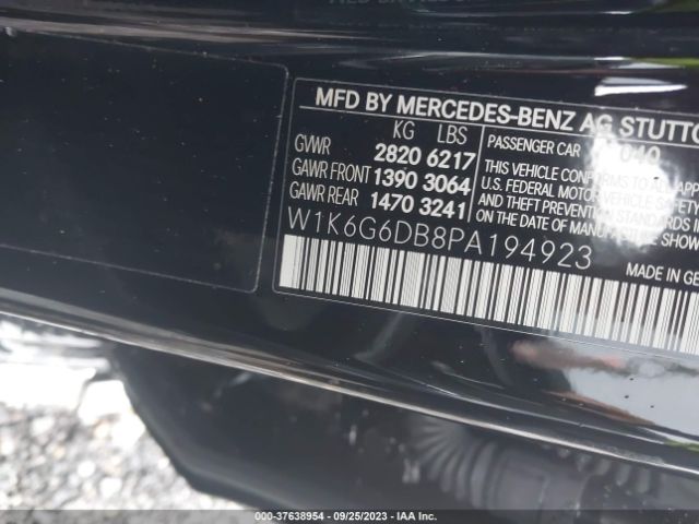 W1K6G6DB8PA194923 Mercedes-Benz S-class S 500