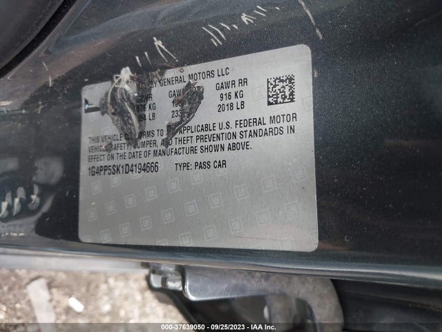 2013 BUICK VERANO VIN: 1G4PP5SK1D4194666