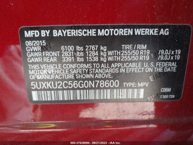 5UXKU2C56G0N78600 BMW X6 Xdrive35i