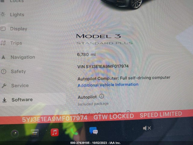 Tesla Model 3 Standard Range Plus 2021 5YJ3E1EA9MF017974 Image 7