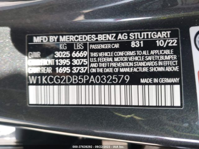 W1KCG2DB5PA032579 Mercedes-Benz EQS 450