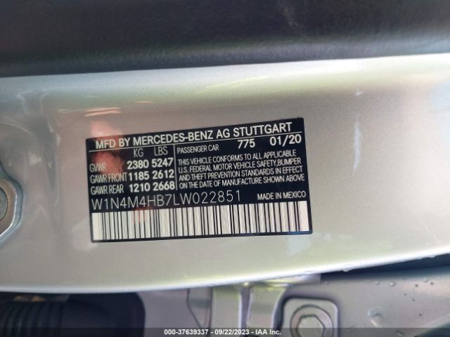 W1N4M4HB7LW022851 Mercedes-Benz Glb Glb 250