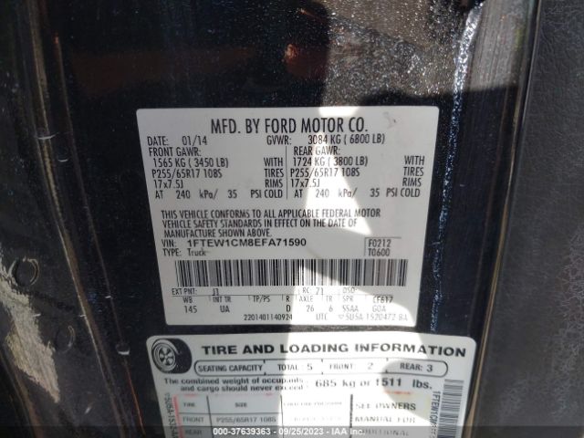 1FTEW1CM8EFA71590 Ford F-150 Xl/stx/xlt