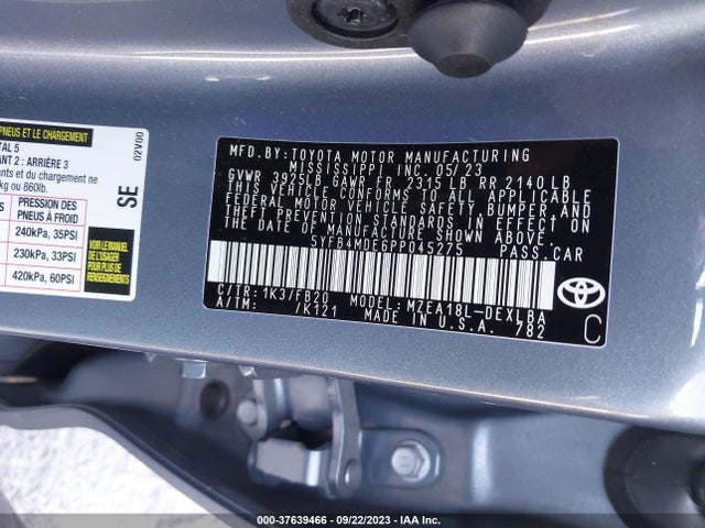 Toyota COROLLA LE 2023 5YFB4MDE6PP045275 Image 9