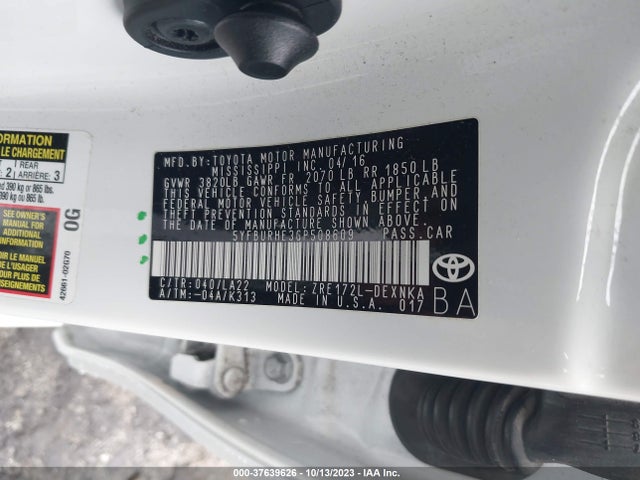Toyota Corolla Le Premium 2016 5YFBURHE3GP508609 Image 9