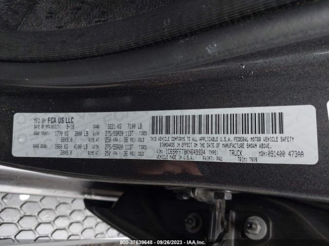 2019 RAM 1500 1C6SRFFT8KN649934 Photo 8