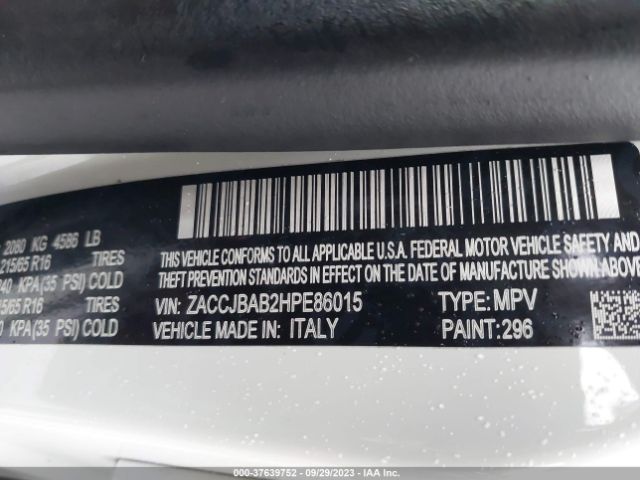 ZACCJBAB2HPE86015 Jeep Renegade Sport