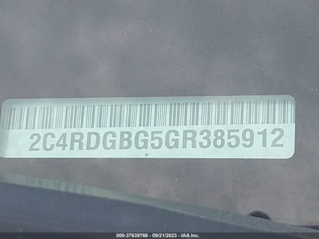 2C4RDGBG5GR385912 Dodge Grand Caravan American Value Pkg