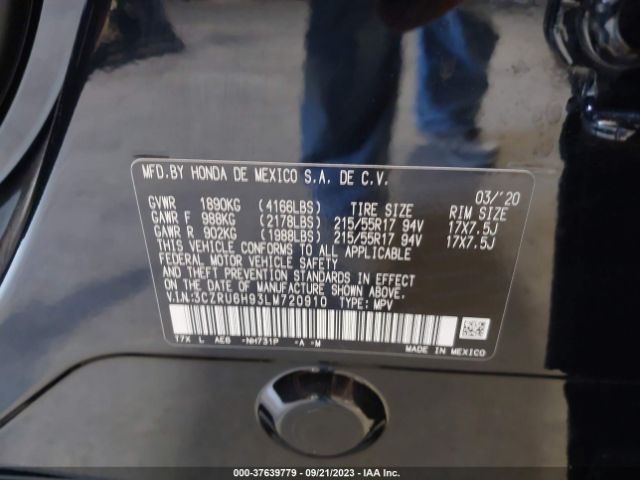 3CZRU6H93LM720910 Honda Hr-v Touring