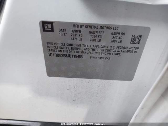 Chevrolet Volt Premier 2018 1G1RB6S58JU119463 Image 9