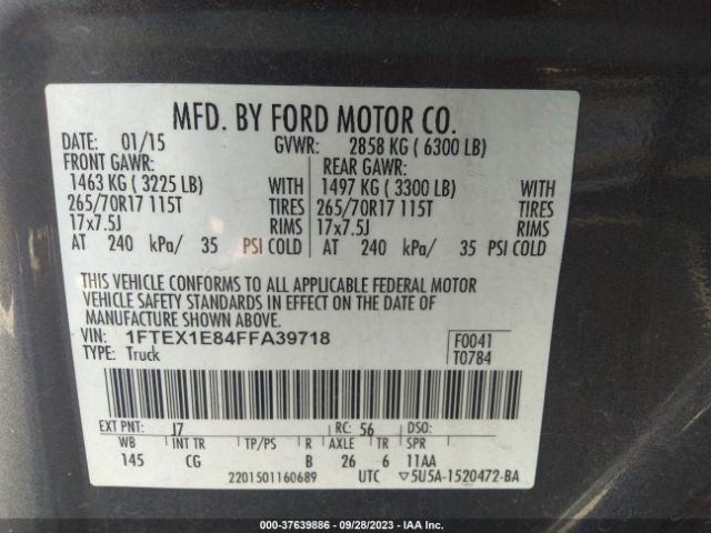1FTEX1E84FFA39718 Ford F-150 Xlt/xl
