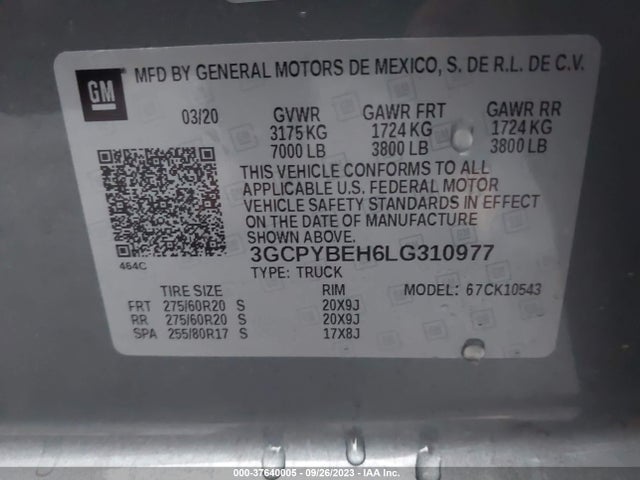 Chevrolet Silverado 1500 Custom 2020 3GCPYBEH6LG310977 Image 9