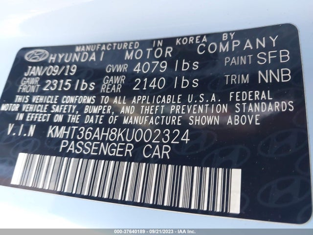 Hyundai VELOSTER N 2019 KMHT36AH8KU002324 Image 9