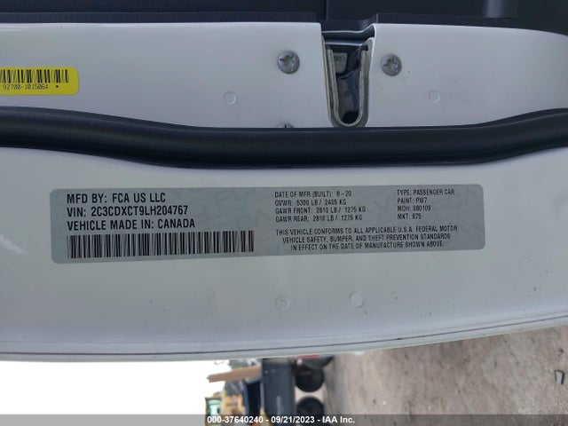 Dodge CHARGER R/T 2020 2C3CDXCT9LH204767 Image 9