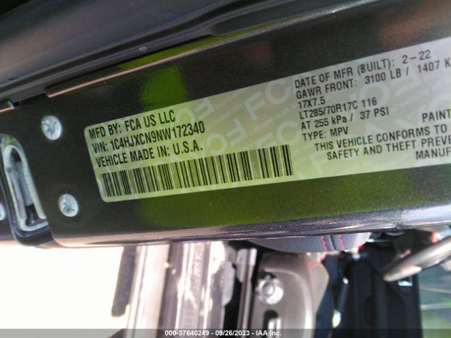 1C4HJXCN9NW172340 Jeep Wrangler Rubicon
