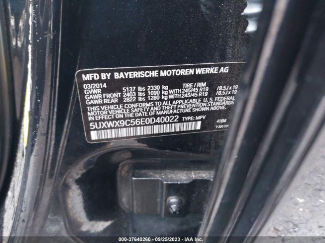 5UXWX9C56E0D40022 BMW X3 Xdrive28i