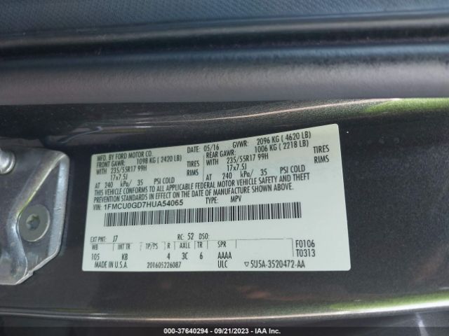 1FMCU0GD7HUA54065 Ford ESCAPE SE