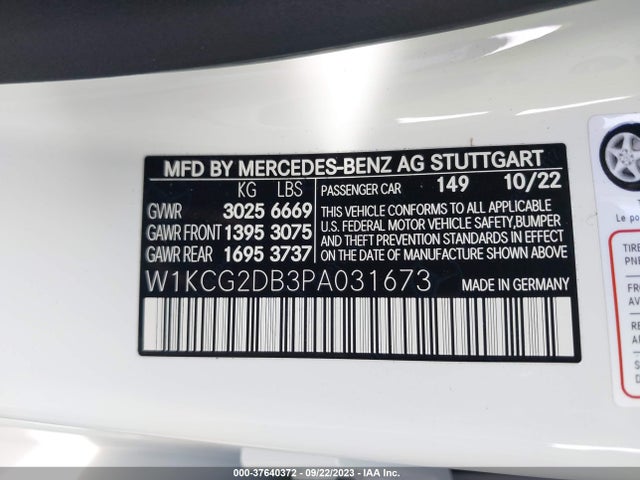 W1KCG2DB3PA031673 Mercedes-Benz Eqs Eqs 450+