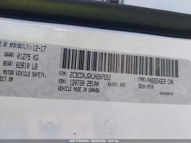 2C3CDXJGXJH207552 Dodge CHARGER GT