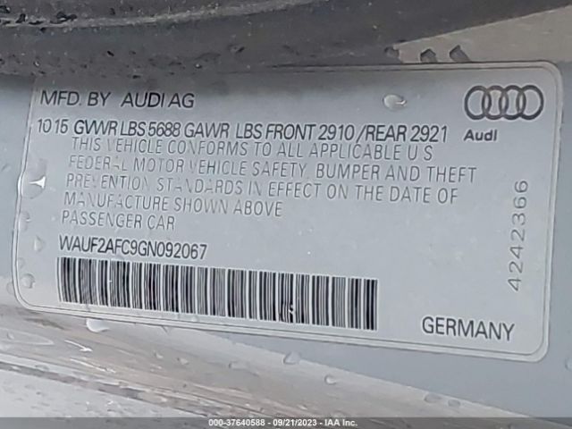 WAUF2AFC9GN092067 Audi S6 4.0t Premium Plus