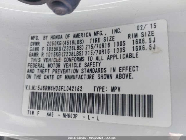 5J6RM4H35FL042182 Honda CR-V LX