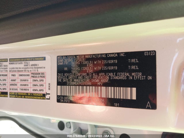 2023 Lexus RX, VIN: 2T2BBMCA7PC010986
