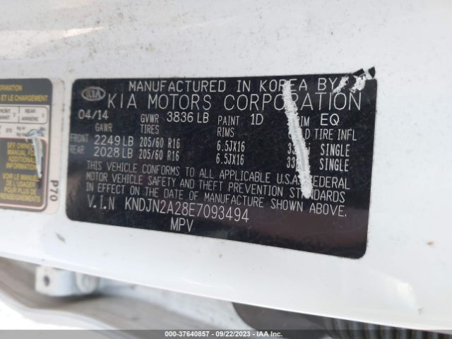 KNDJN2A28E7093494 KIA Soul Base