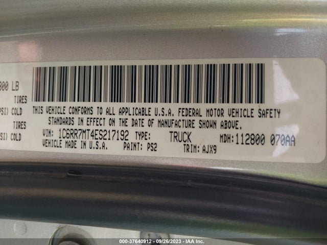 1C6RR7MT4ES217192 RAM 1500 Sport