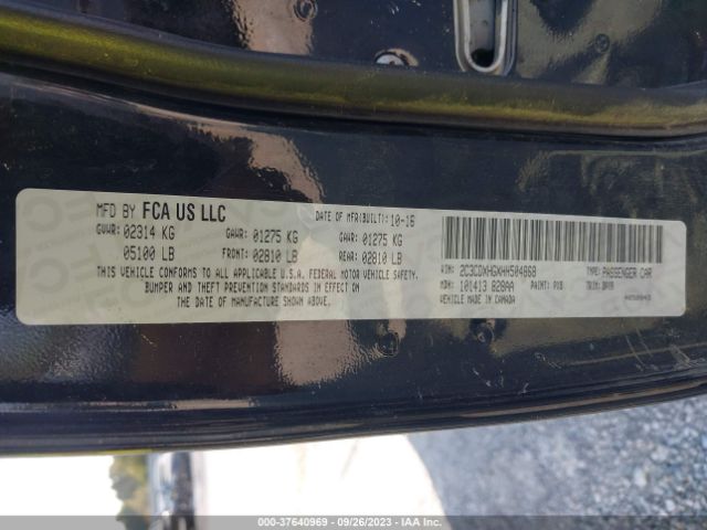2C3CDXHGXHH504868 Dodge Charger Sxt