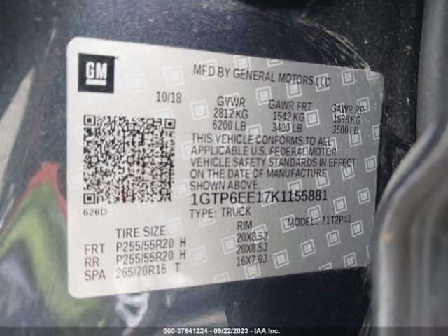 1GTP6EE17K1155881 GMC Canyon 4wd Denali
