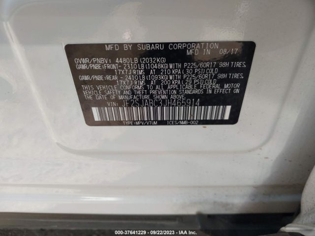 JF2SJABC3JH465914 Subaru Forester