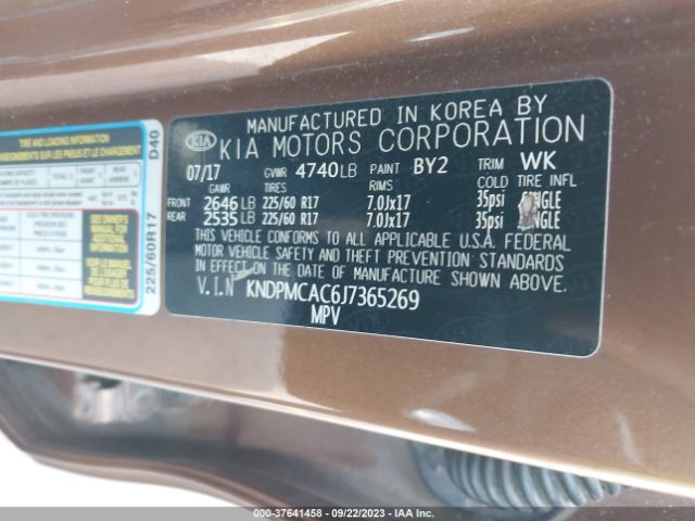 KNDPMCAC6J7365269 KIA Sportage Lx