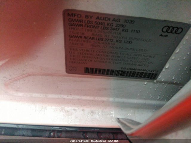 WA18AAF40MA014118 Audi A4 Allroad Premium Plus