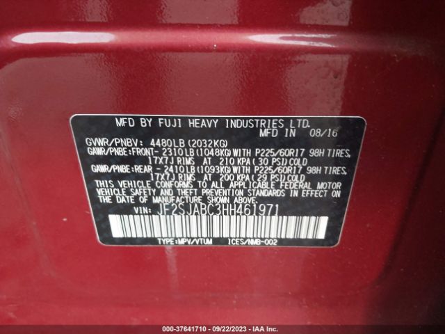 JF2SJABC3HH461971 Subaru Forester