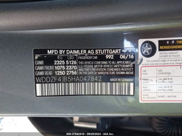 WDDZF4JB5HA047842 Mercedes-Benz E-class E 300