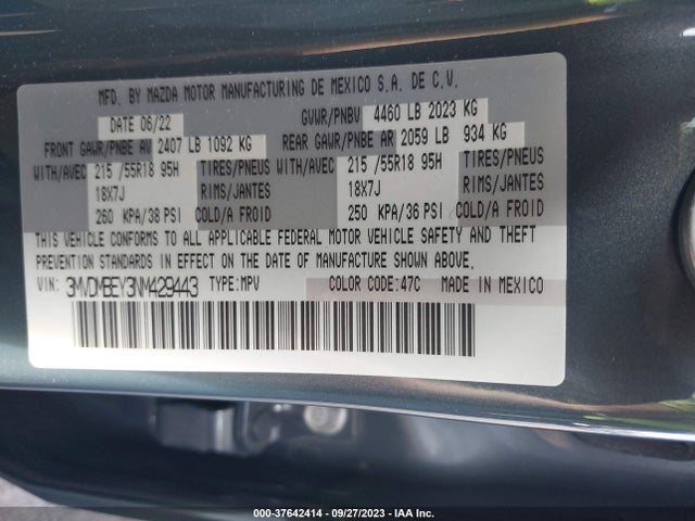 Mazda Cx-30 2.5 Turbo Premium Plus 2022 3MVDMBEY3NM429443 Image 9