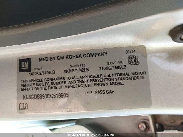 Chevrolet Spark Lt 2014 KL8CD6S90EC519905 Image 9