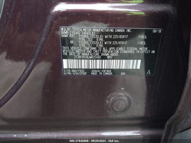 Toyota RAV4 LE 2018 2T3BFREV8JW825460 Image 9