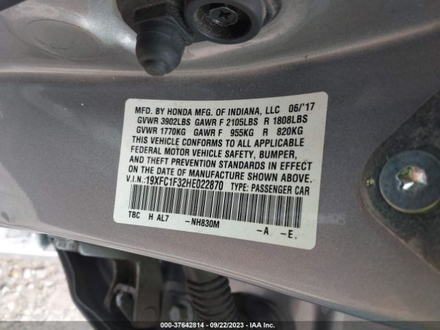 19XFC1F32HE022870 Honda Civic Sedan Ex-t