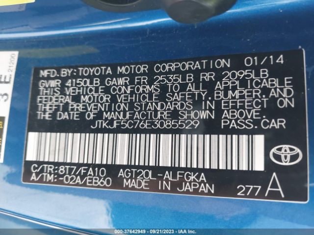 JTKJF5C76E3085529 Scion TC