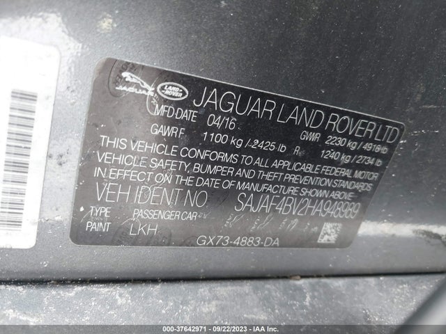 2017 JAGUAR XE SAJAF4BV2HA948989 Photo 8