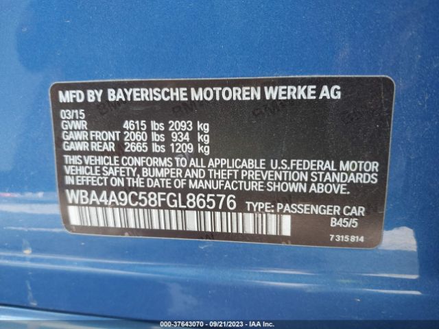 WBA4A9C58FGL86576 BMW 4 Series 428i