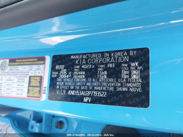 KNDJ53AU2P7193522 KIA Soul Gt-line