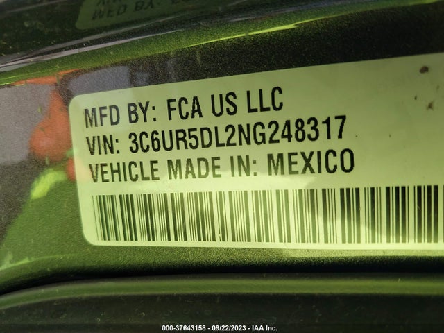 3C6UR5DL2NG248317 RAM 2500 Big Horn