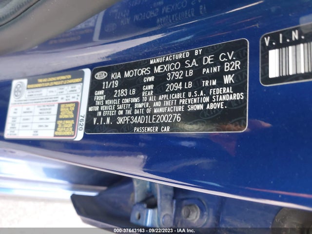 KIA Forte Gt-line 2020 3KPF34AD1LE200276 Image 9