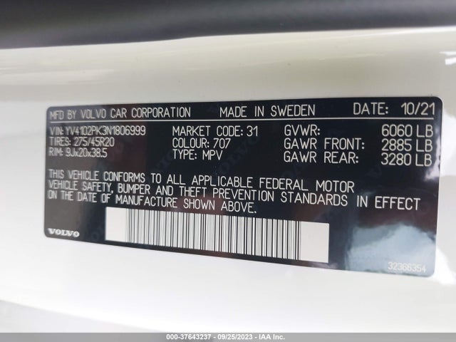 Volvo Xc90 Momentum 2022 YV4102PK3N1806999 Image 9