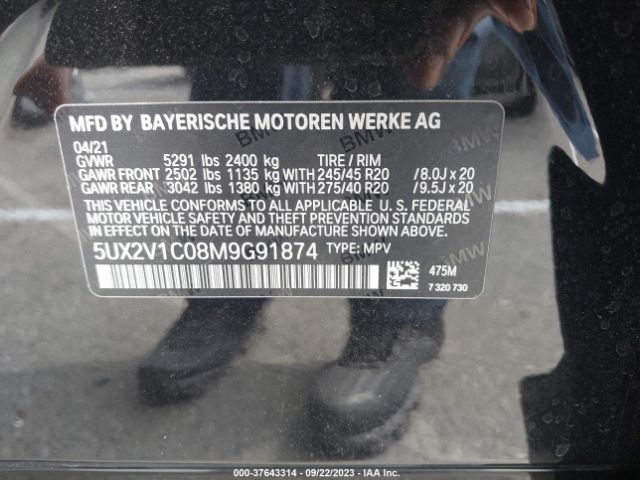 5UX2V1C08M9G91874 BMW X4 Xdrive30i